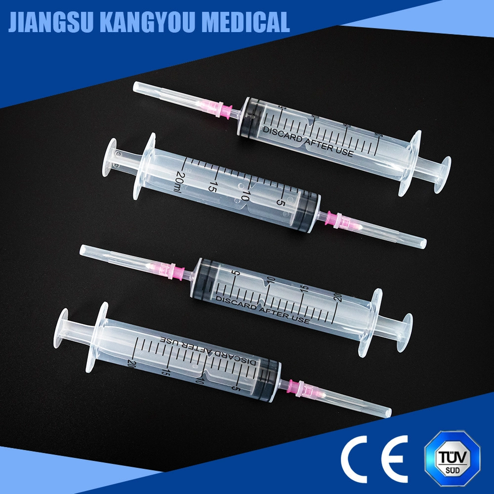 Manufacturer Supplier Sterile 3 Part Luer Slip Safety Disposable Plastic Syringe with Needle