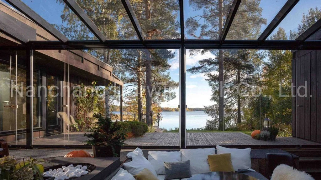 Modern Aluminum Glass Door Garden Sunroom Porch Enclosures Backyard Conservatory
