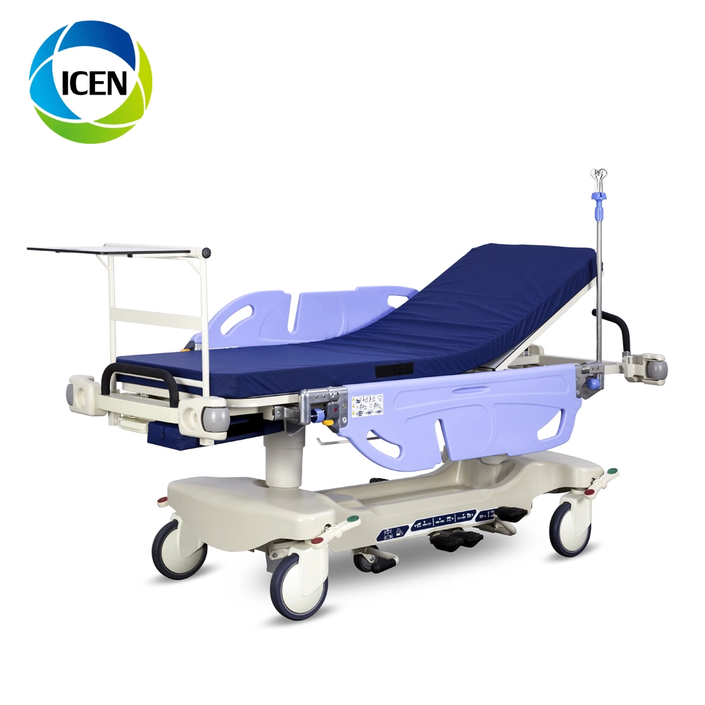 in-R800A Four Small Wheel Electric ABS Patient Transfer Trolley Stretcher Cart