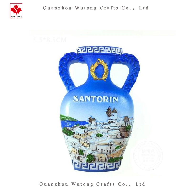 Promotional Souvenir Gifts Greece Island Resin Fridge Magnet