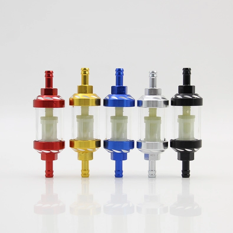 CNC Aluminum Alloy 6 Color 8mm Motorcycle Oil Filter Universal Fuel Gasoline Filter for Dirt Bike