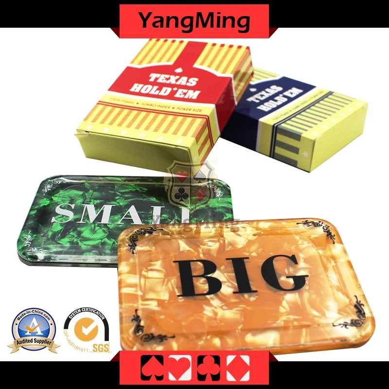 New Acrylic Plastic Square Design Texas Hold&prime; Em Casino Poker Table Game Size Positioning Card Can Be Customized