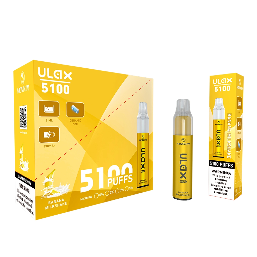 Commerce de gros 10ml E CIGS Fumot Vape 5100 inhalations avec bobine en céramique Ulax 5100 Vape jetables