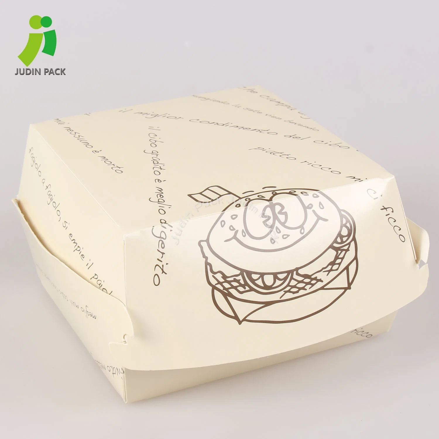 Wholesale/Supplier Kraft Paper Food Hamburger Clamshell Packaging Box