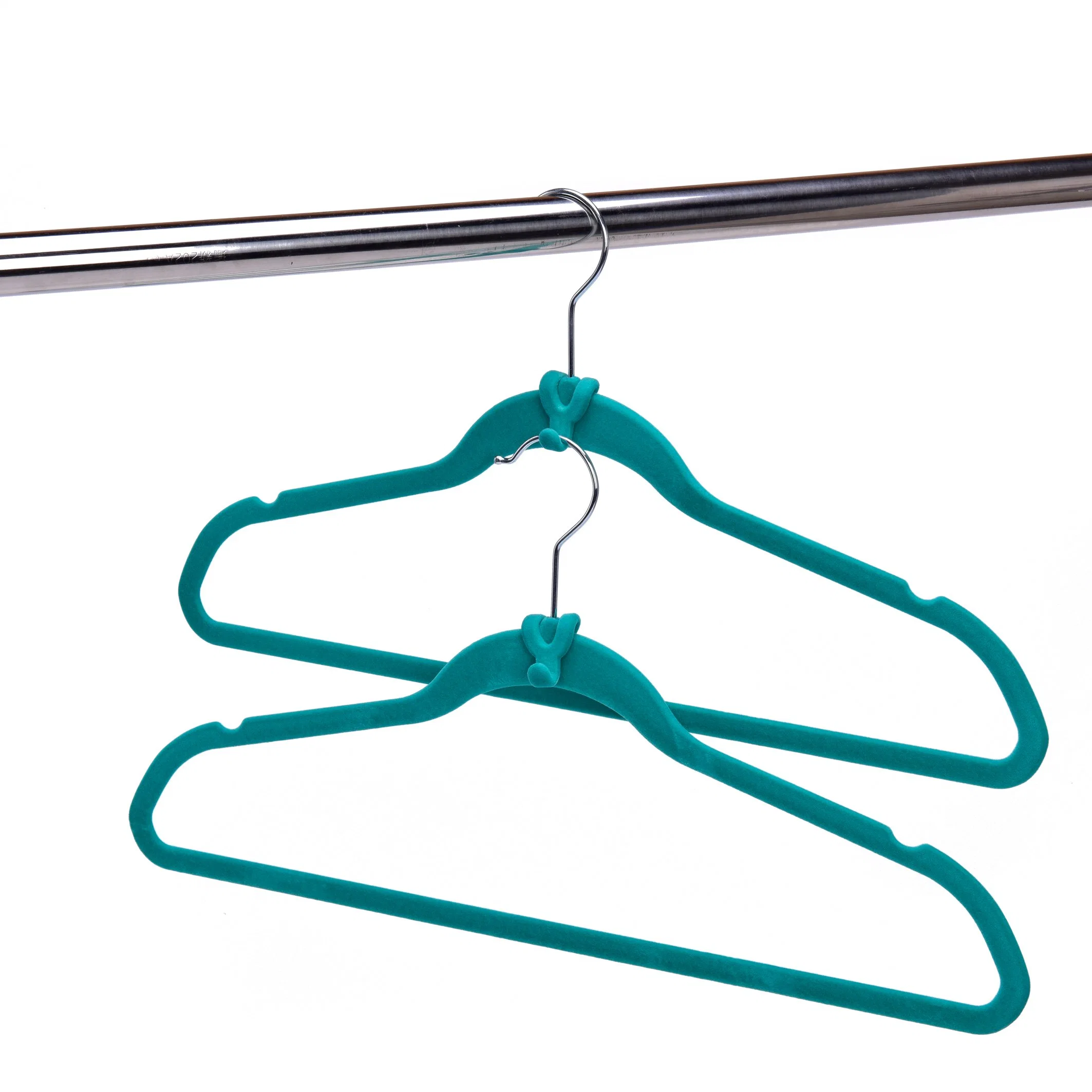 Premium Velvet Skirt Hangers (20 Pack) Non Slip Velvet Pants Hangers with Metal Clips 360&deg; Hook Durable Ultra Thin Space Saving Velvet Hangers