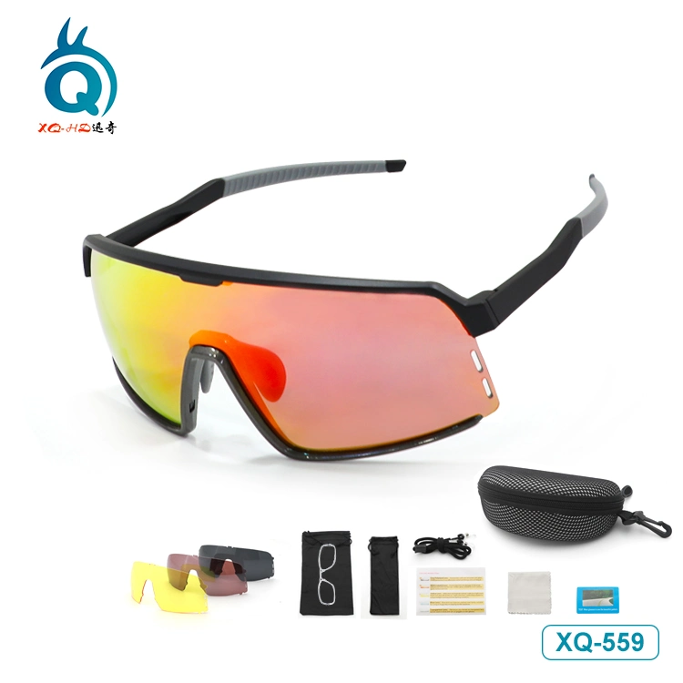 Square Frame Shades Herren Polarisierte Sport Sonnenbrille Set