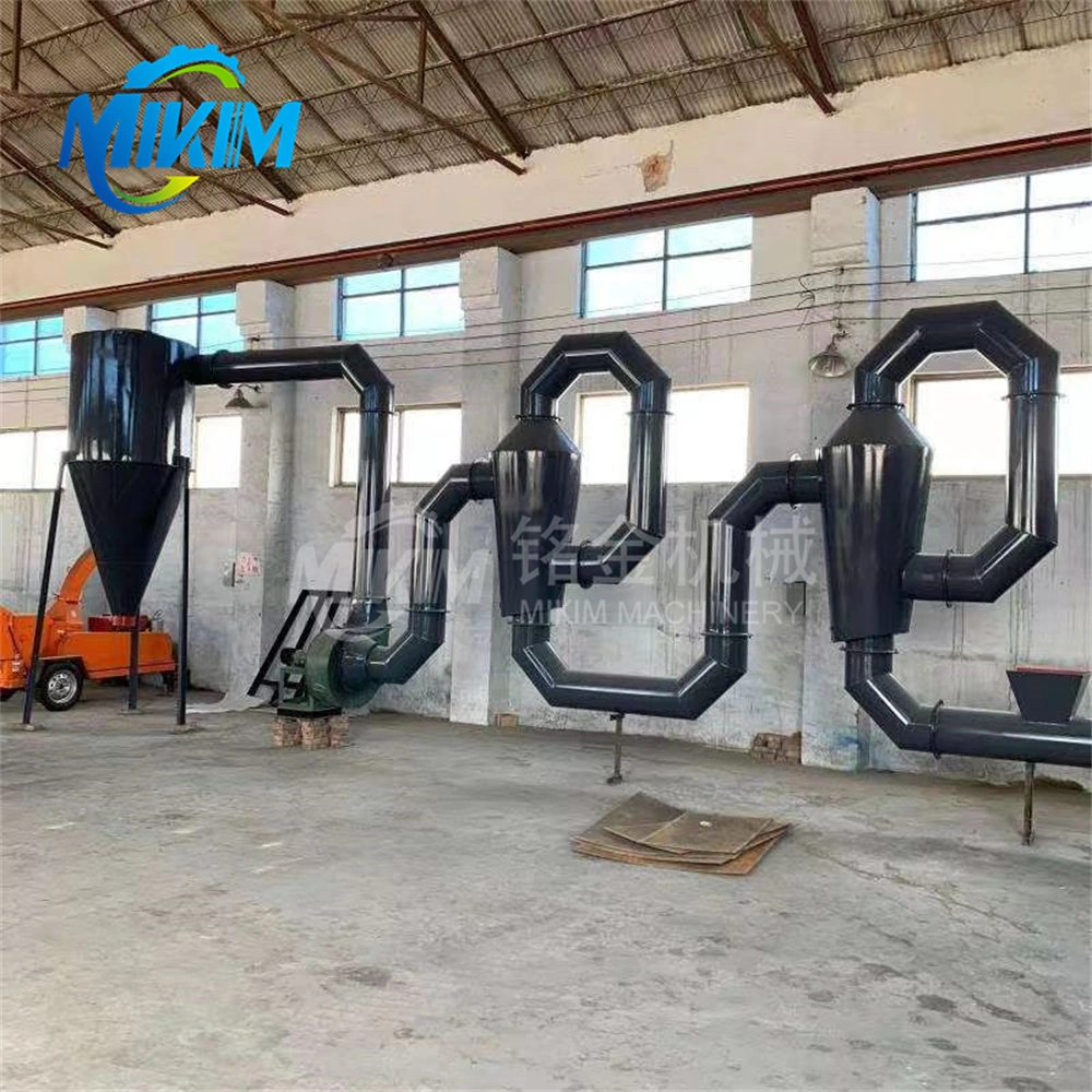 Industrial Hot Air Drying Machine Biomass Sawdust Wood Chips Rotary Dryer Airflow Rice Husk Bamboo Biomass Wood Powder Pipe Cyclone Dryer Machine