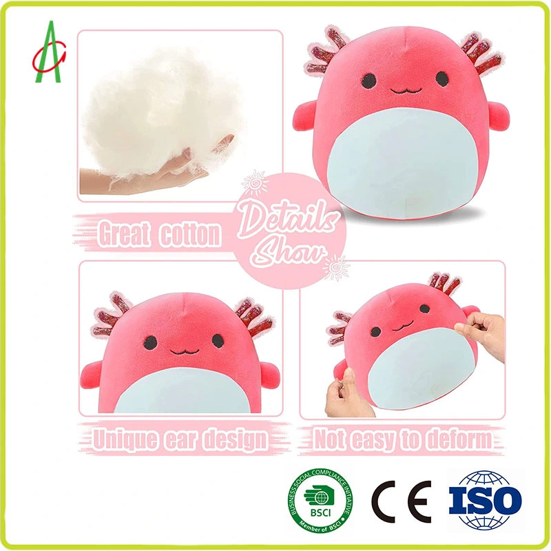 Children Kids Nontoxic Baby 20.4cm Soft Down Cotton Axolotl Plush Pillow