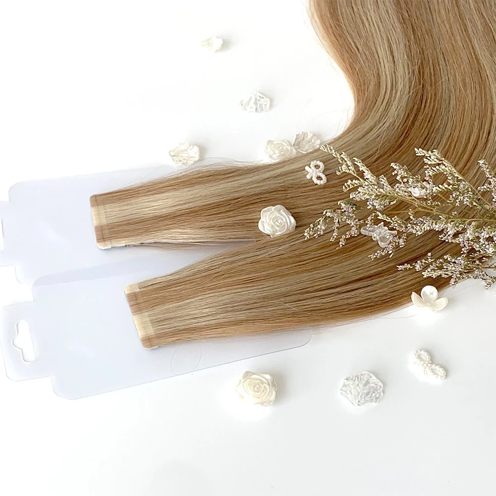 Destaque Fita de Extensões de Cabelo de Qualidade Superior de Cabelo Russo com Corte de Cutícula Fina.