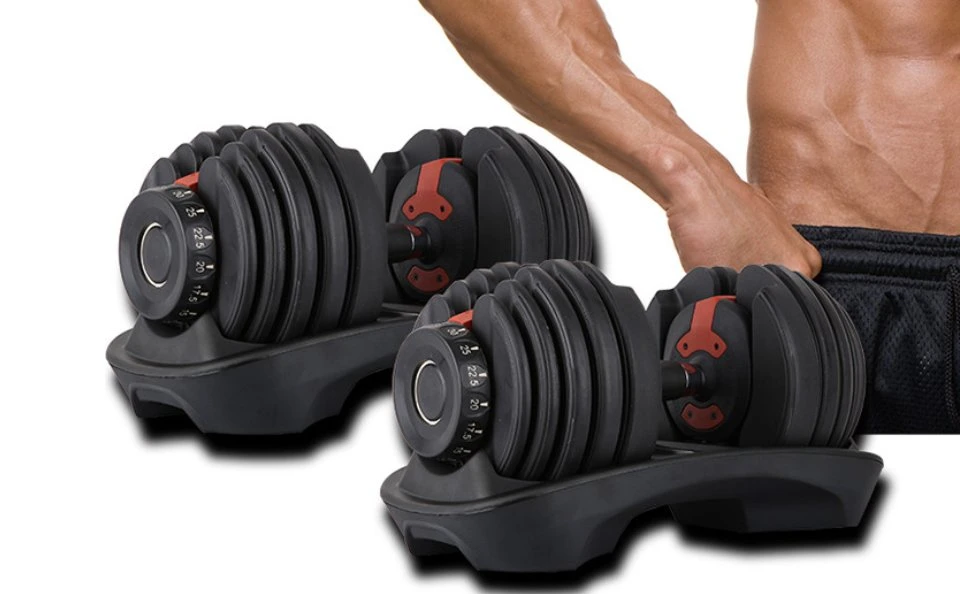 2021 Hot Sale 5-52.5lbs Adjustable Dumbbell Set with 15 Adjustable Weight Options