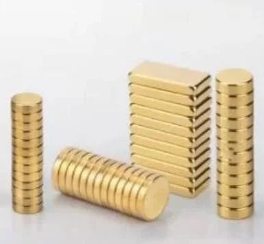 Strong Disc Neodymium Magnet with Golden Plating