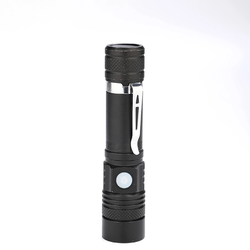 LED Tactical Flashlight Rechargeable Zoomable Pocket-Size Small LED Flashlight