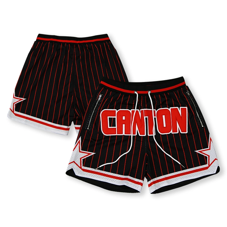 Custom Basketball Shorts mit Reißverschluss Taschen Design Vintage Shorts Mode Street Mesh Basketball Shorts