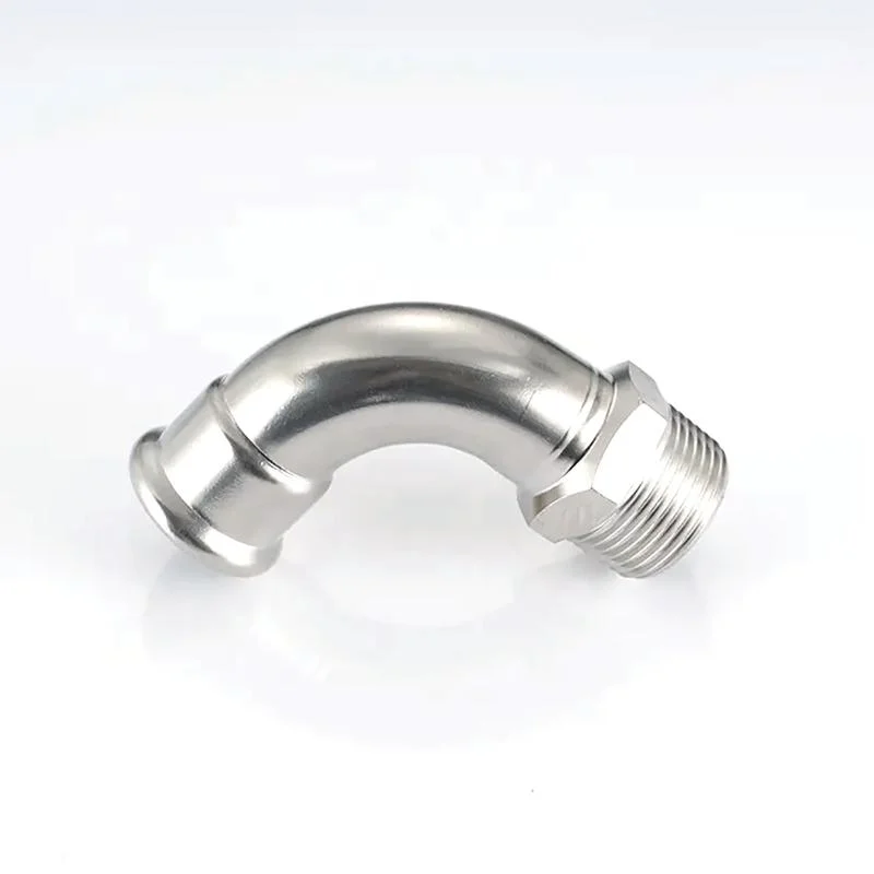 SS304 90 Degree Elbow Press Fittings with Male Thread