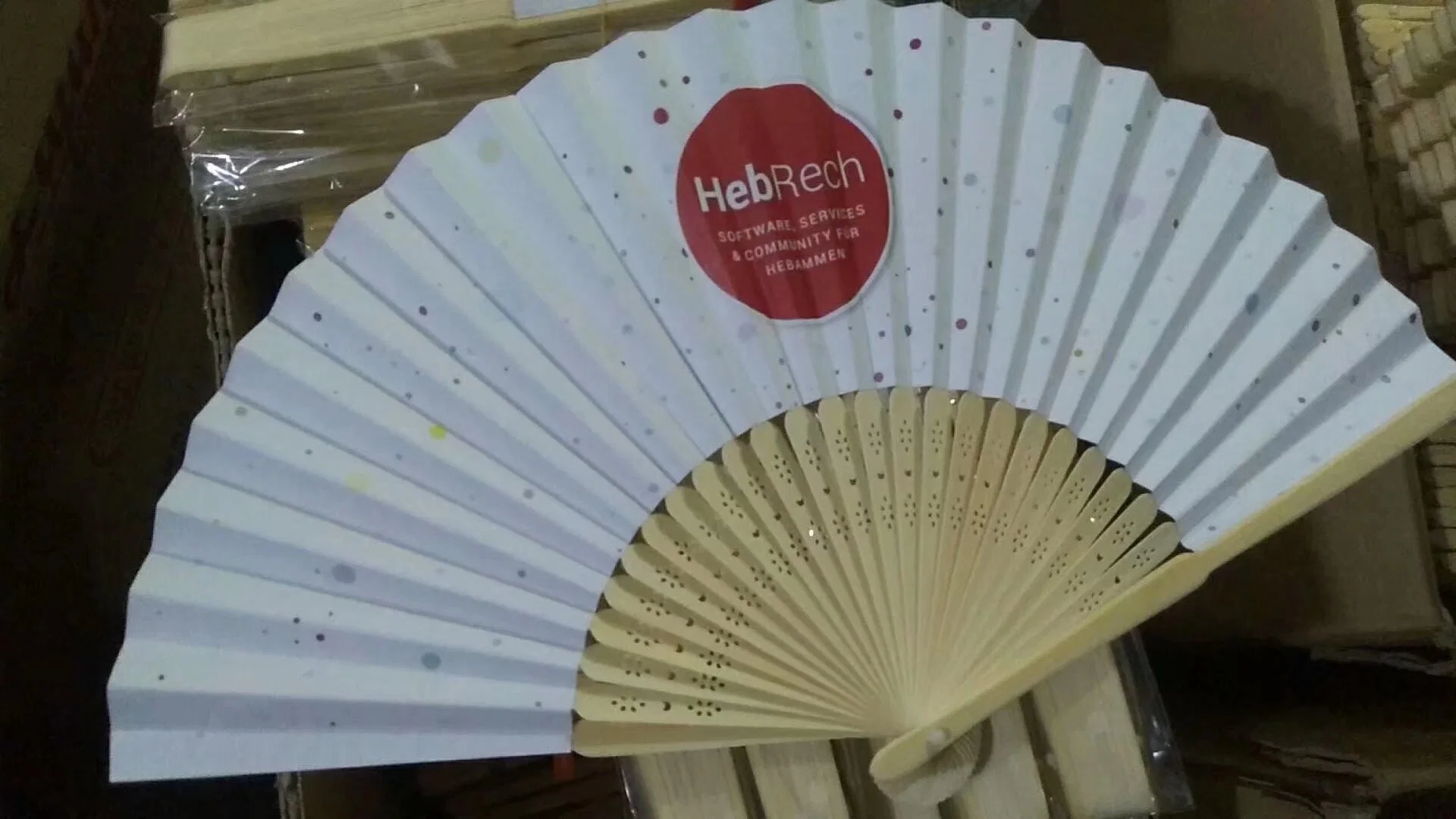 Promotion Papier Bamboo Fan / Papier Fan