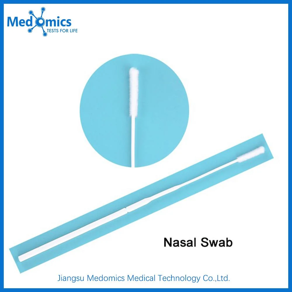 Medomics Medical Disposable Sterile Flocked Test Sampling Nasal Nasopharyngeal Swab