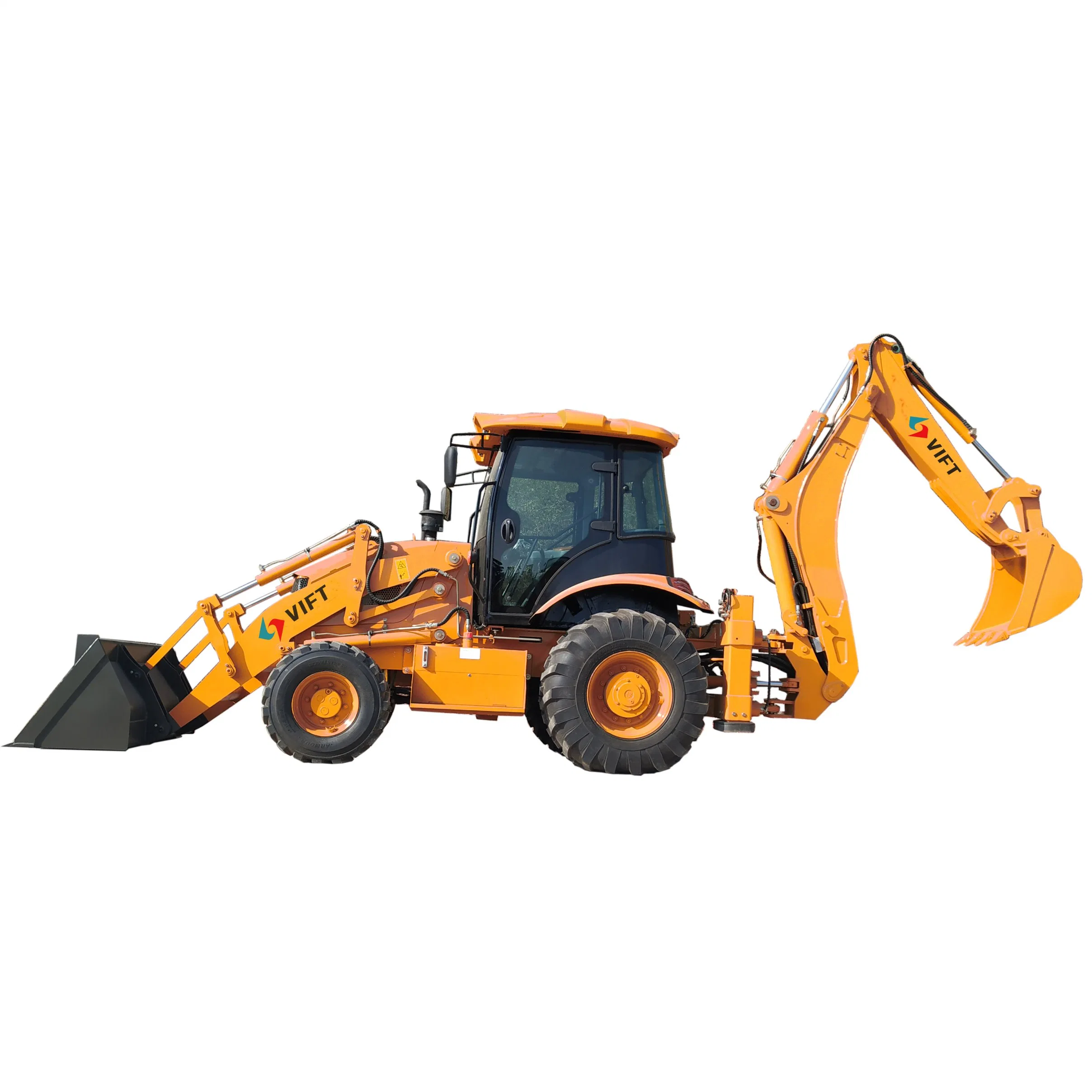 Vift Brand Supply Mini Vt388 Diesel Backhoe Loader Excavator Digger Customized Attachments Optional