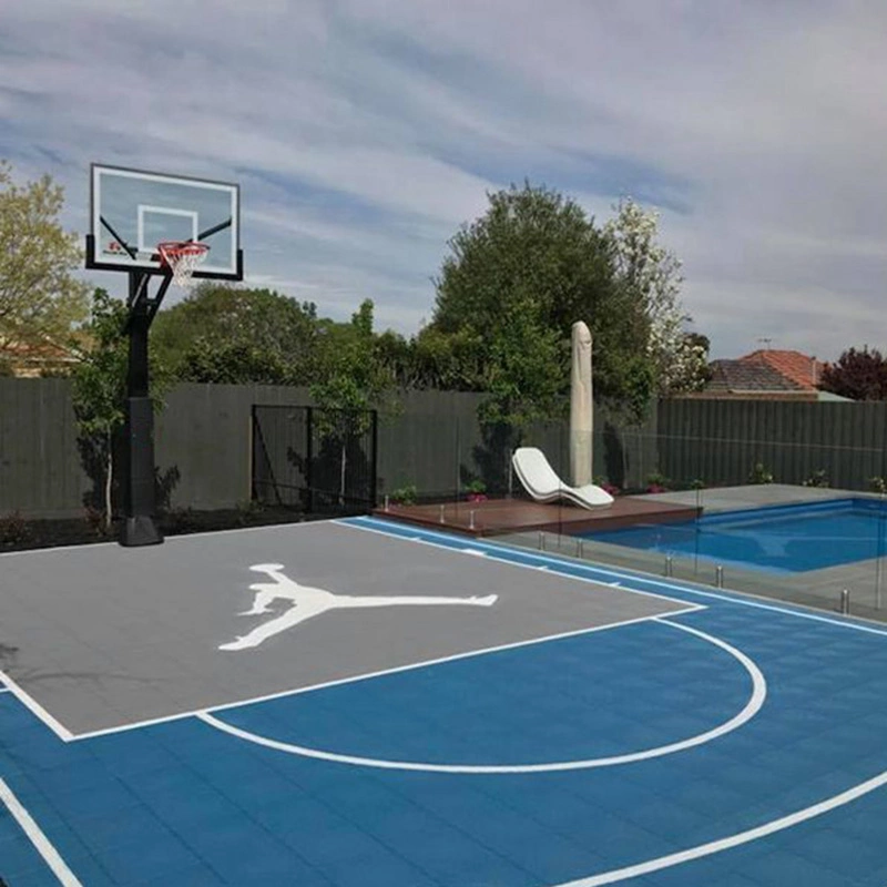 20X20 Feet Backyard Basketball Court Surfaces with Jordan Logo on It From China Cleaning Artifical
