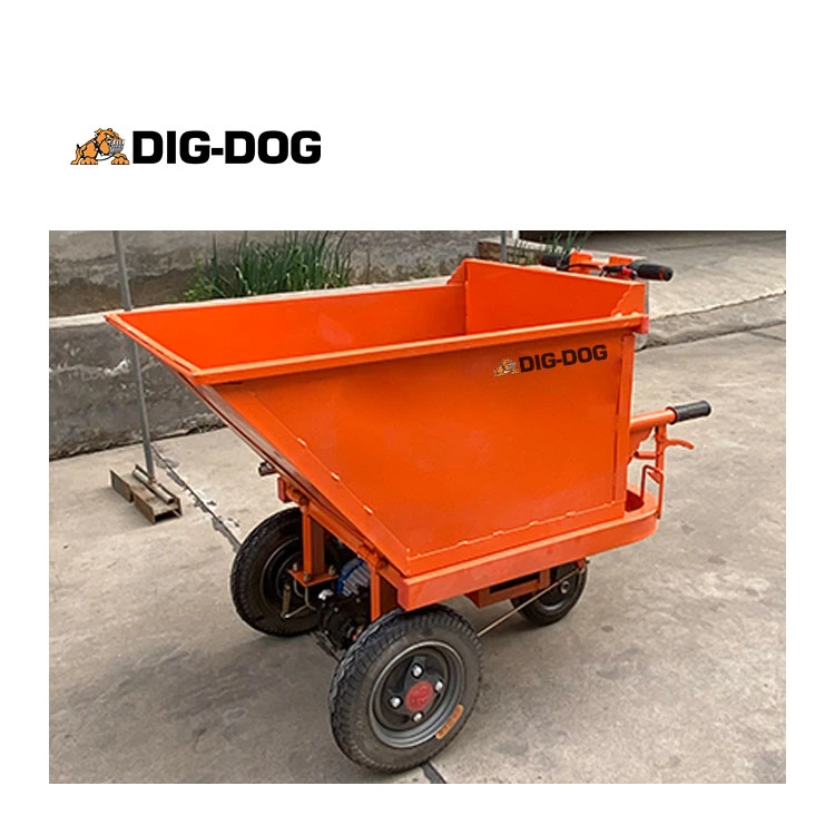 ODM OEM Power Assist Wheelbarrow Mini Electric Dump Cart Transport 3 Wheeled Power Wheelbarrow 1000 Kg