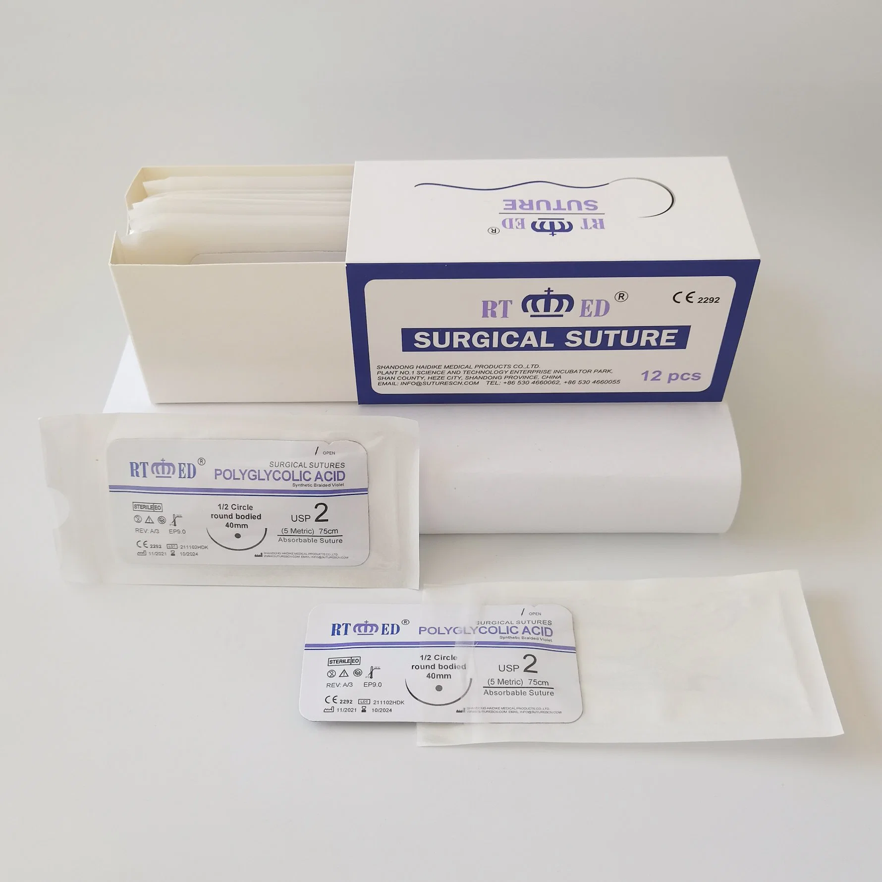 Sterile Medical Disposables Polyglycolic Acid (PGA) Surgical Suture