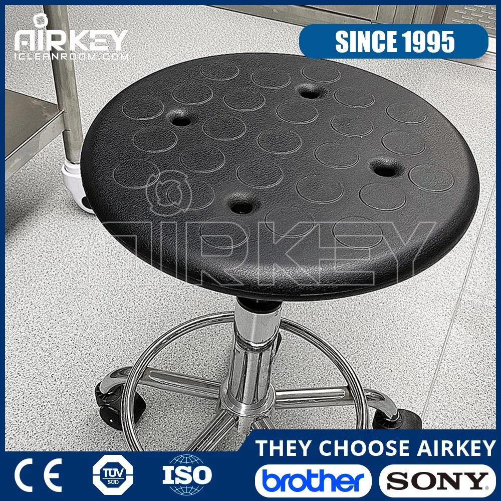 New Design Laboratroy ESD Chair PU Leather Adjustable Antistatic Cleanroom Chair