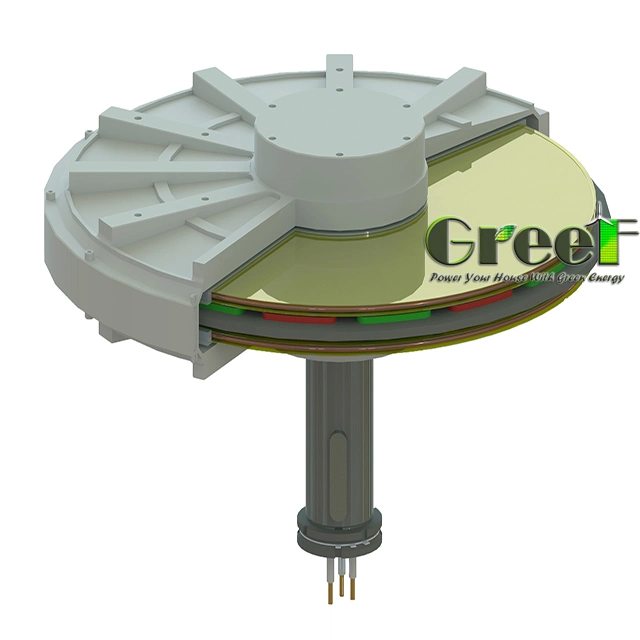 Generador de imanes permanentes sin núcleo de flujo axial de 3 kW para aerogenerador