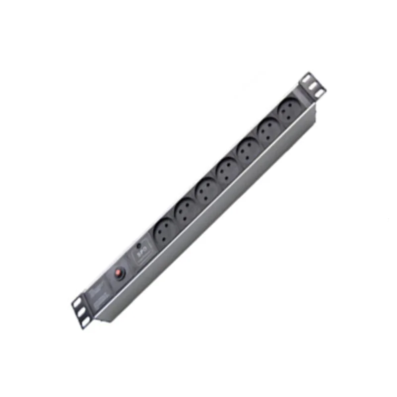 6 Ports Israel PDU with One Light Surge Protection for Vertical Horizontal Rack