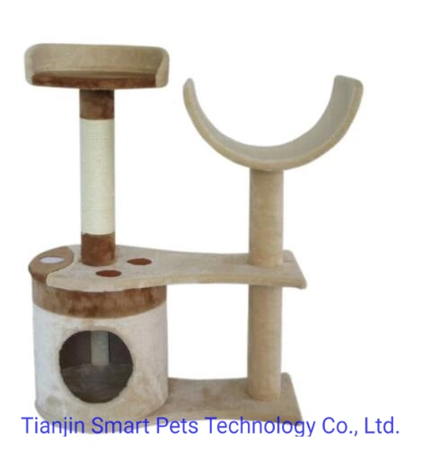 OEM Wooden Pet Cat Playing Scratching Tree House