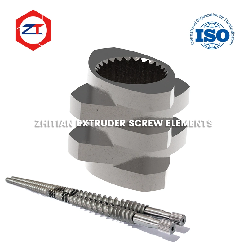 High Performance Plastic Machinery Double Compounding Twin Screw Extruder Spare Parts Corrion Resistance Extruder Screw Barrel Segment Spare Parts Screw Element