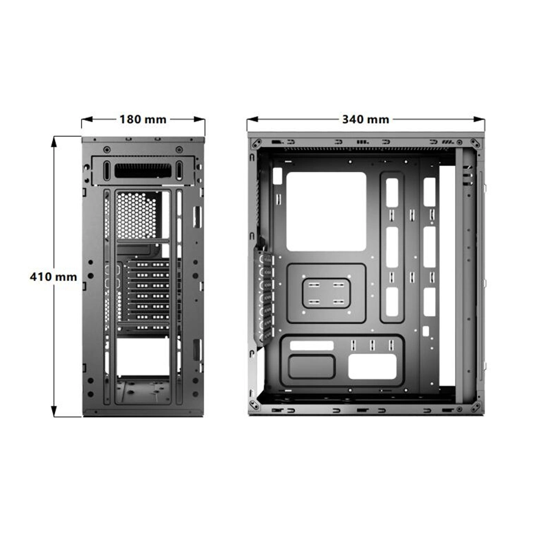 Caja PC ATX Gabinete de escritorio de jugador.