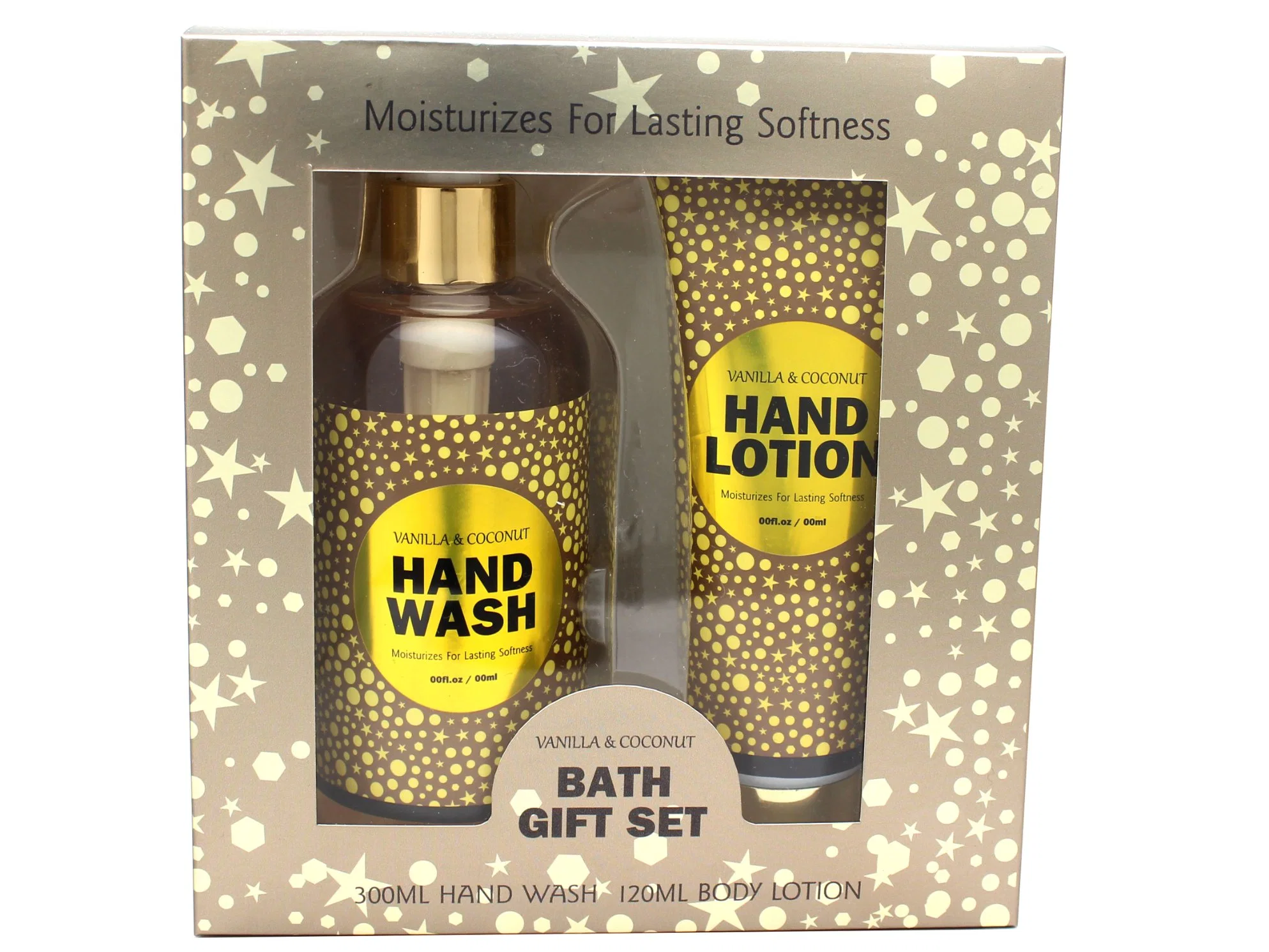 Handcare Gift Set Hand Wash in The PVC Paper Box Liquid Lotion Cream