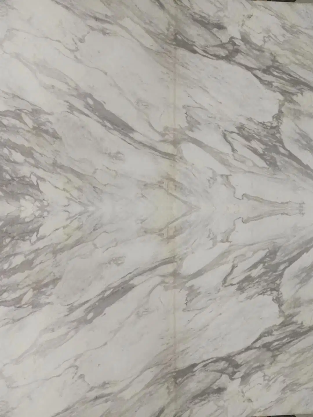 Polished Bookmatch White Sintered Stone Porcelain Slab for Background Wall