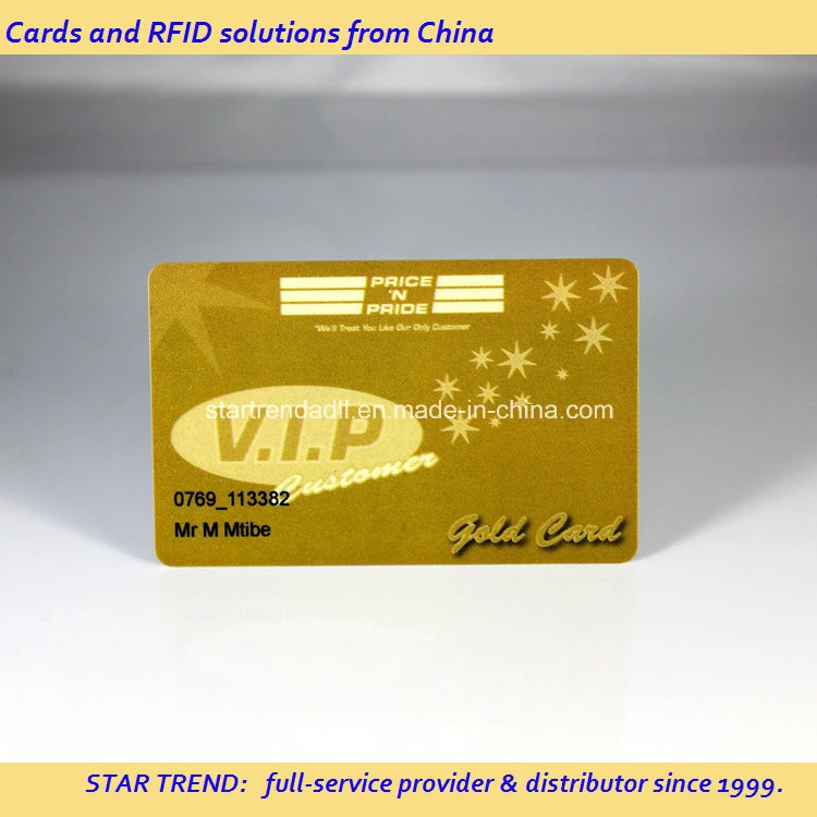 PVC/PET/carte papier utilisée comme carte de membre/Business Card/carte-cadeau/carte VIP/Gold et Silver Card/carte à bande magnétique, plastique Smart Carte NFC tag RFID, carte RFID