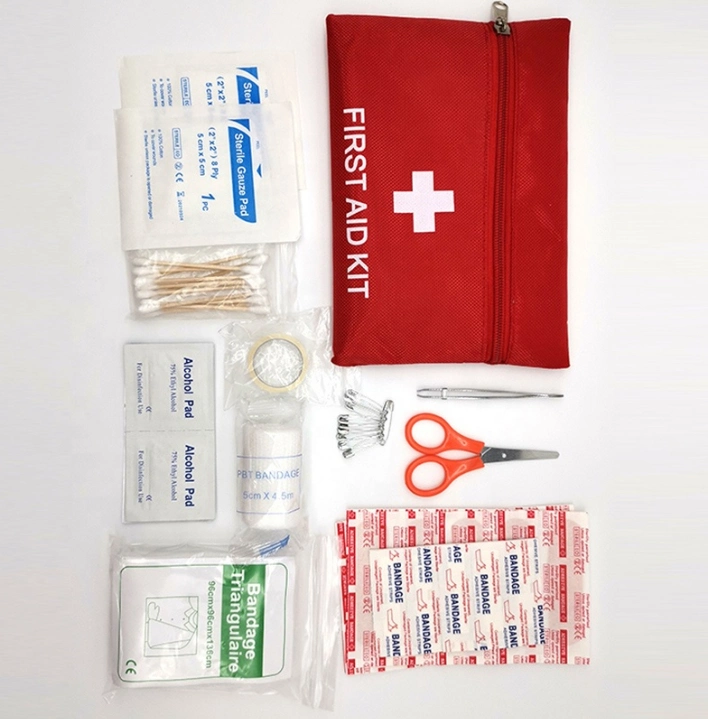 Ligero multifuncional 1680D rojo bolso de emergencia de Nylon Kit de primeros auxilios médicos