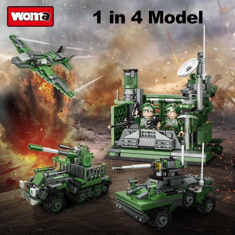 Woma Toy C0847 Customize Child Plastic Building Blocks 99A Tank Model 1 in 4 War Team Educational Toys for Kids Student Game Intellectual Educational Toys