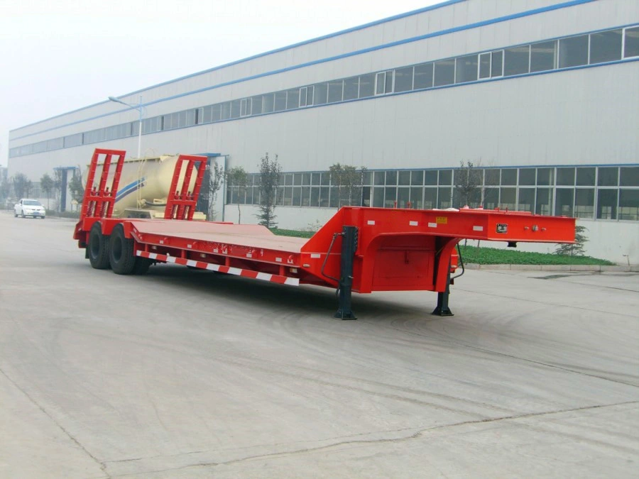 2 Line 2 Axle 40 Ton Low Bed Truck Trailer Special Vehicle