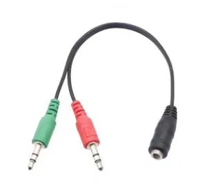 Venta en caliente Rendimiento de alta calidad/alto costo 3,5mm una Mujer a 2 Masculino Cable de audio del ordenador al auricular del auricular del auricular del splitter cable de audio