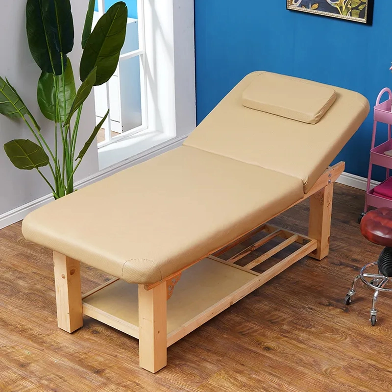 Cheap Hot Sale Beauty Facial SPA Cosmetic Salon Furniture Hospital Wooden Massage Bed