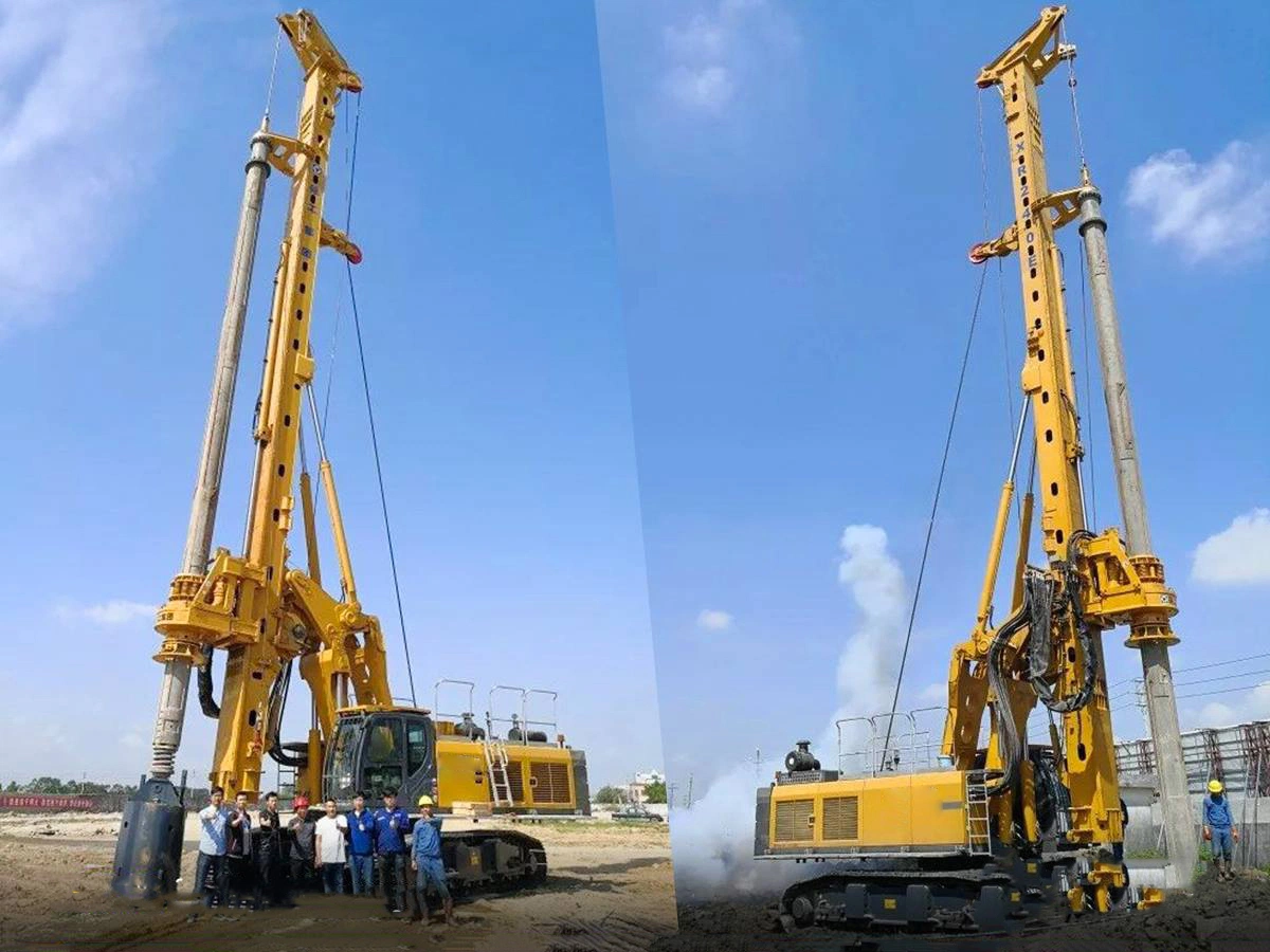 Concrete Construction Machine Xr220d Crawler Rotary Drilling Rig with High Quality