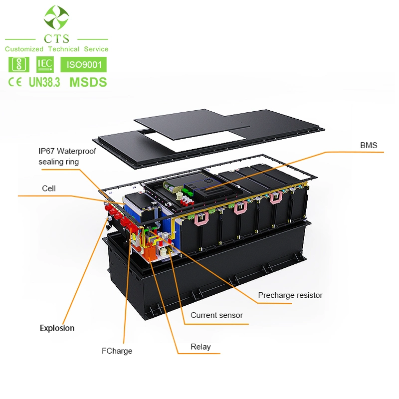 Cts Customized EV Battery Pack Lithium Nmc 96V 400ah 38.4kwh for Electric Car