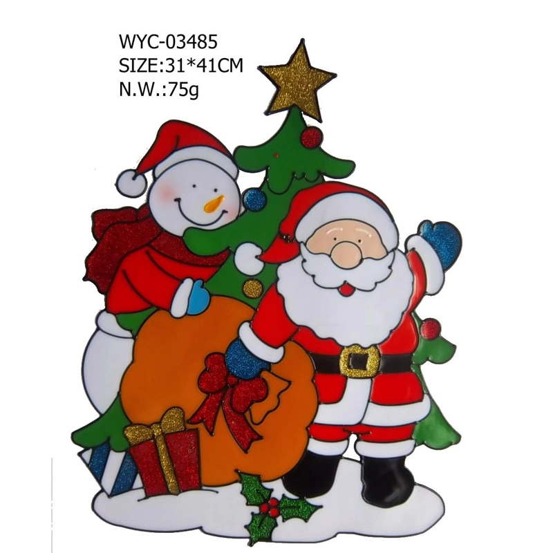 Wholesale/Supplier Electrostatic Window Cling Decoration Christmas Santa Window Sticker20