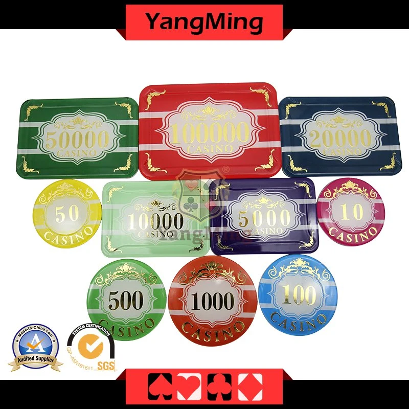 Factory Direct High Temperature Acrylic Crystal Anti-Counterfeiting Chips Poker Table Special Chip Set