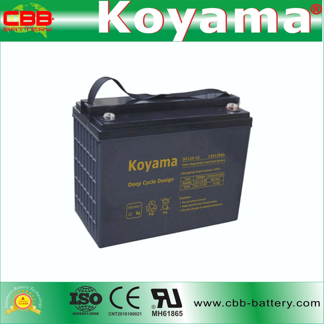 12V135 Dcg135-12 Koyama Hattery for Electric Vehicle & Recreational Vehicle (RV)