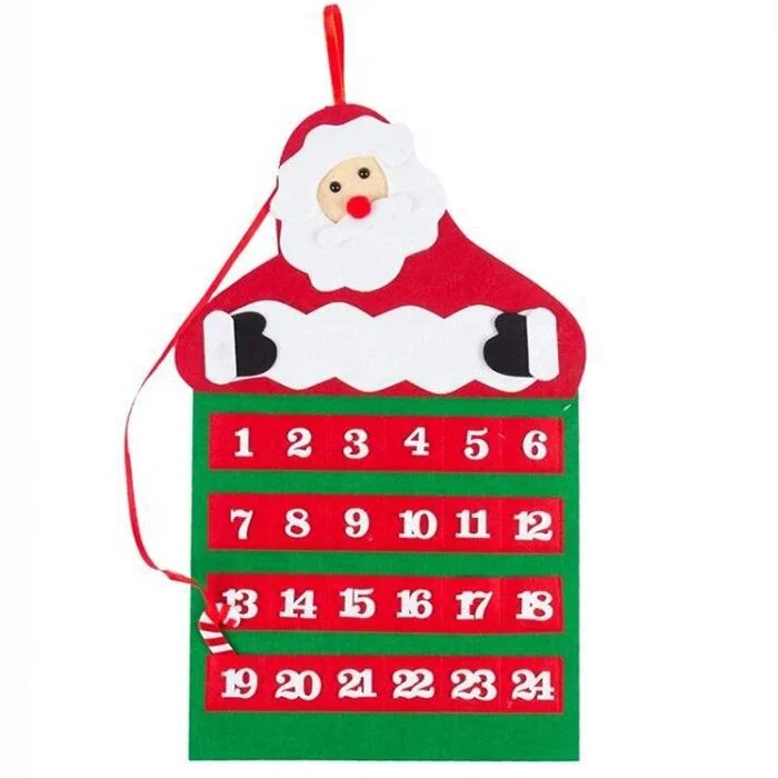 New Style Indoor Wall Calendar Felt Christmas Calendar for Decoration