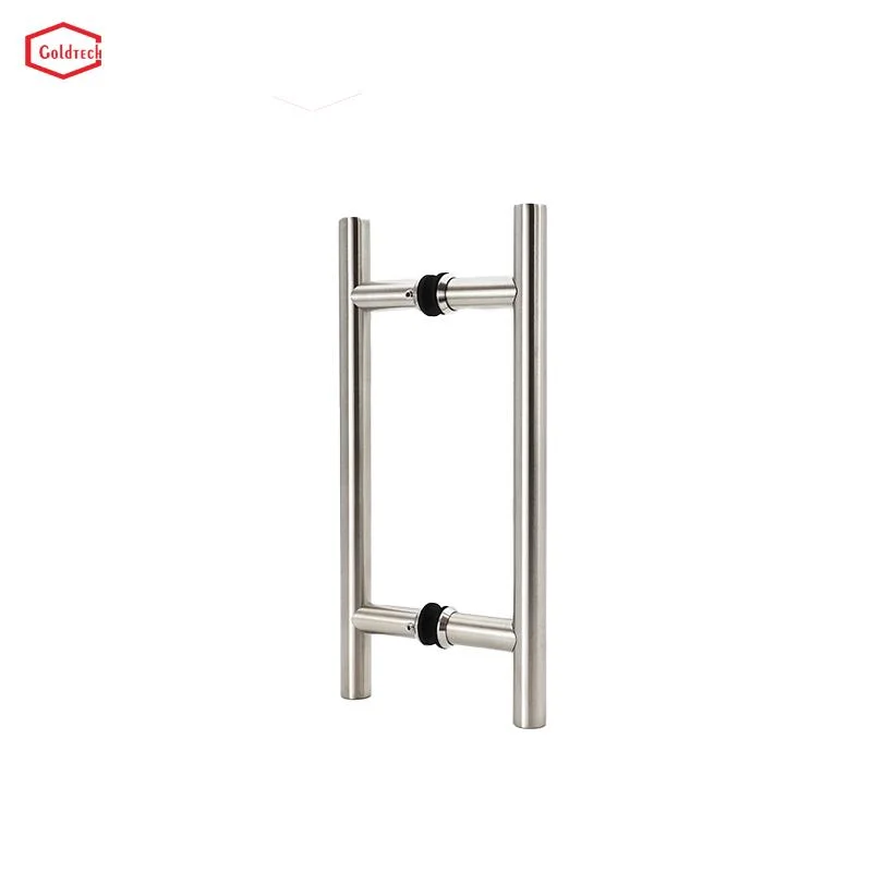 Hot Selling Circular Tube H Type Glass Door Pull Handle for Office Bathroom Room