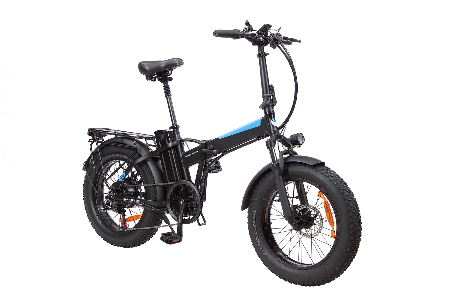 Fabricante de bicicletas elétricas dobráveis ​​com motor de 500W, bicicleta elétrica com pneus largos.