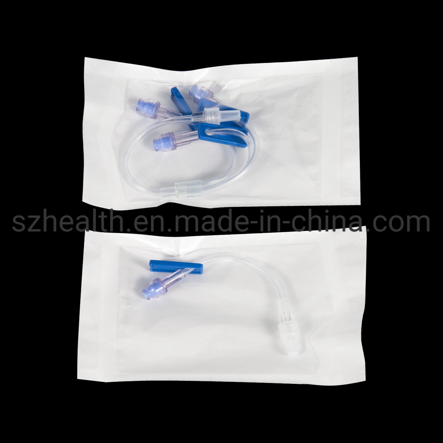 PVC Medical Consumables Extension Tube with Positive Pressure Needle Free Connectors