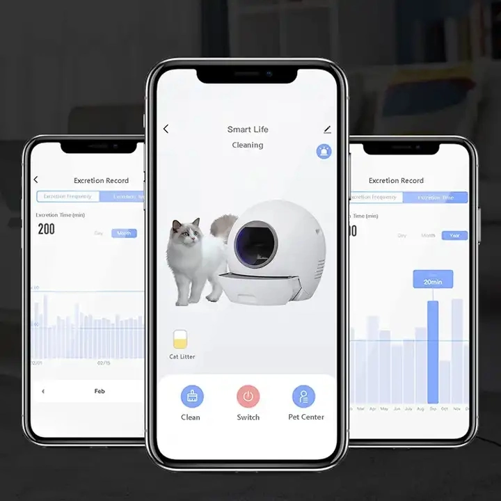 Free Shipping Automatic Self Cleaning Smart WiFi Control Cat Litter Box Intelligent UV Disinfection Cat Litter Tray Sound Reminder Basin Cat Toilet