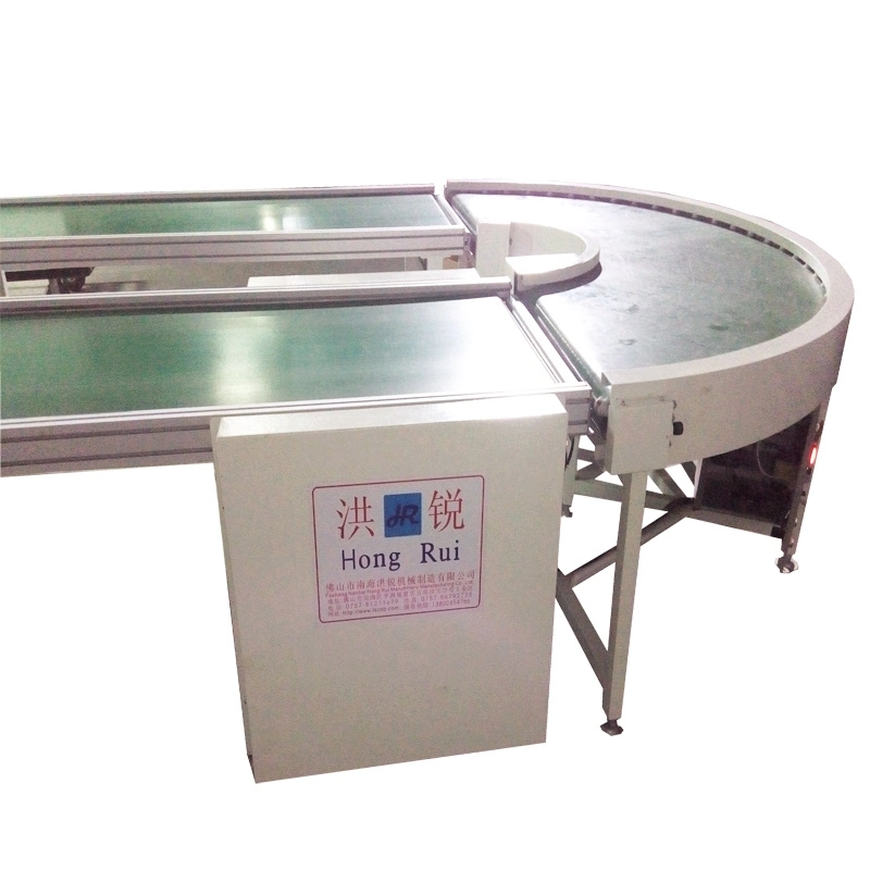 Hongrui Customized 180degree Durable Green Rubber Belt Conveyor Assembly Line