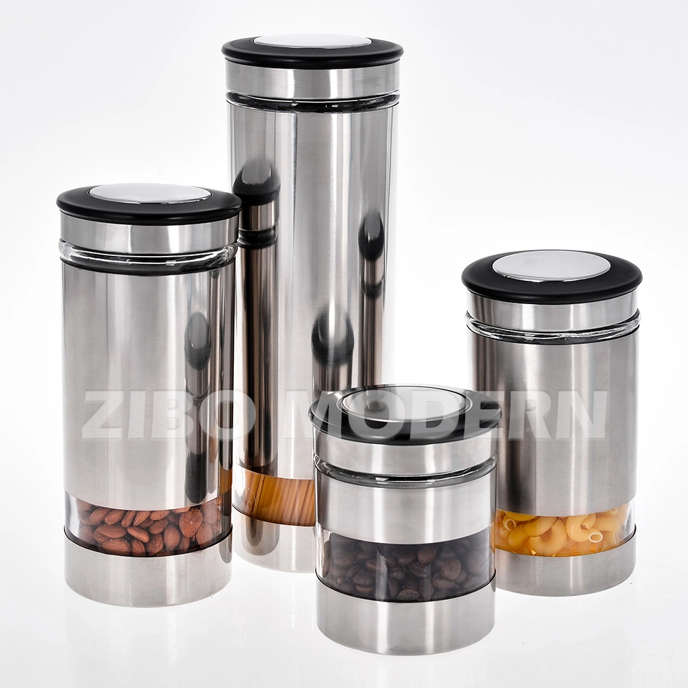 Wholesale/Supplier Stainless Steel Glass Jars and Bottles Storage with Lid